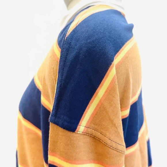 NWT SO Juniors Long Sleeve Pullover Collared Neck Striped Blue Shirt Size Large - Picture 5 of 13